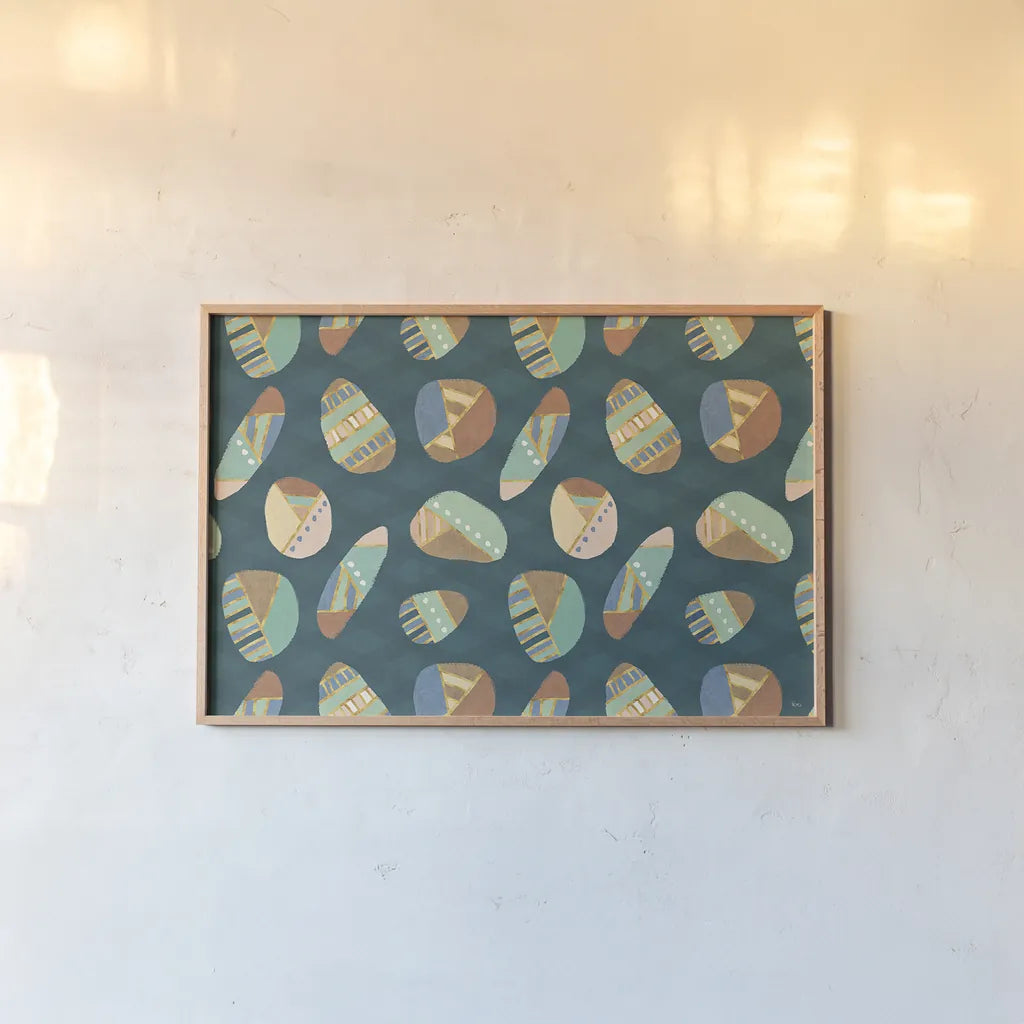 Outdoor Geo XII by Veronique Charron. shown as a paper print in a natural frame. Available as a archival giclee rolled canvas, fine art paper, or poster print. SKU 36771i.