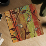 Paisley Garden I by Veronique Charron. Shown as a detailed flat fine art print, highlighting archival giclee quality. Available as an archival giclee rolled canvas, fine art paper, or poster print. SKU 9312a.