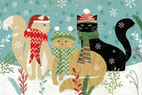 Purrfect Holiday I by Veronique Charron. SKU 67153i. Archival Giclee Fine art print for wall decor.