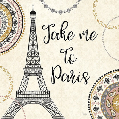 Romance in Paris I by Veronique Charron. SKU 33556a. Archival Giclee Fine art print for wall decor.