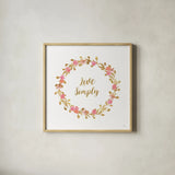 Say it Simply I White by Veronique Charron. Shown in a natural wood glass frame for a timeless modern aesthetic. Available as an archival giclee rolled canvas, fine art paper, or poster print. SKU 68500a.