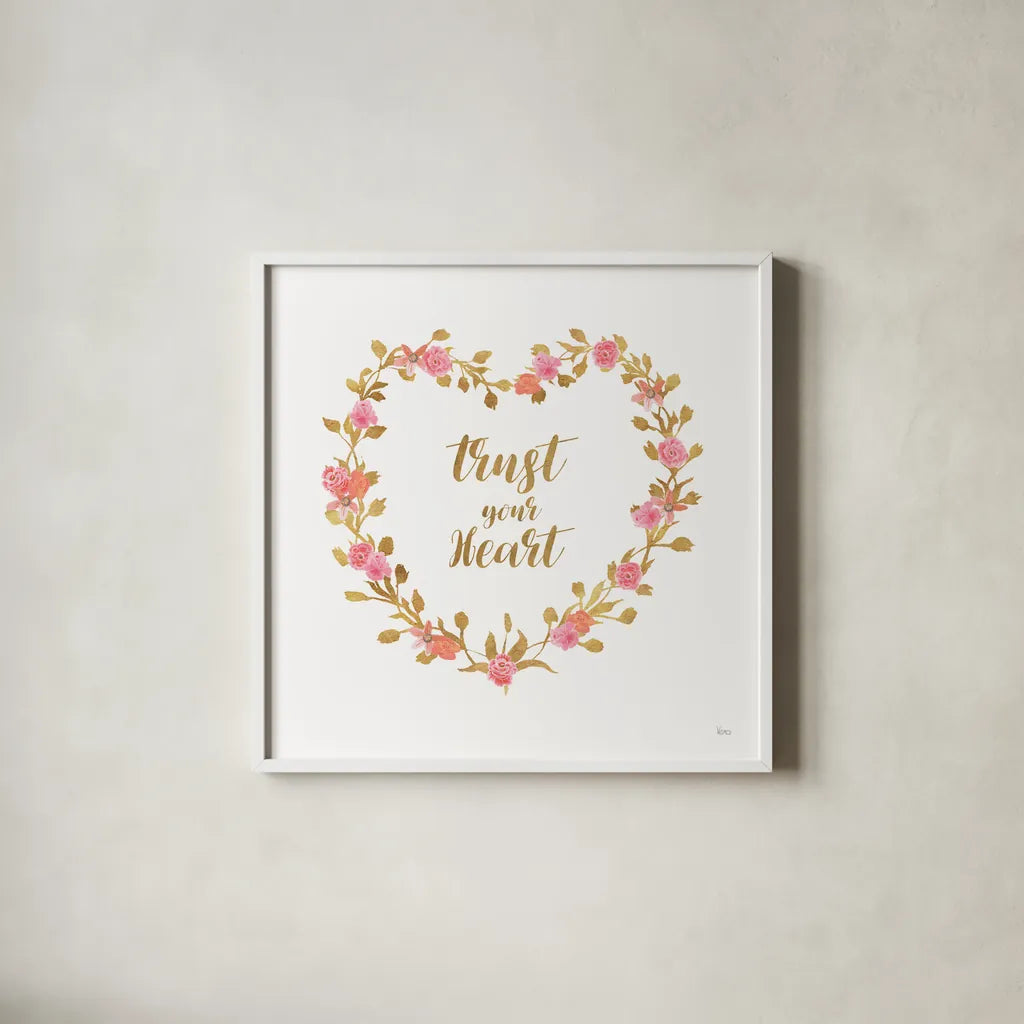 Say it Simply II White by Veronique Charron. Shown in a crisp white glass frame for a clean and minimalist style. Available as an archival giclee rolled canvas, fine art paper, or poster print. SKU 68501a.