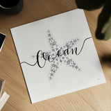 Sea Charms I Silver by Veronique Charron. Shown as a detailed flat fine art print, highlighting archival giclee quality. Available as an archival giclee rolled canvas, fine art paper, or poster print. SKU 63493a.