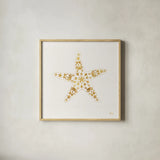 Sea Charms I no Words by Veronique Charron. Shown in a natural wood glass frame for a timeless modern aesthetic. Available as an archival giclee rolled canvas, fine art paper, or poster print. SKU 32996a.
