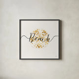 Sea Charms II by Veronique Charron. Shown in a sleek black glass frame for a contemporary gallery look. Available as an archival giclee rolled canvas, fine art paper, or poster print. SKU 31991a.