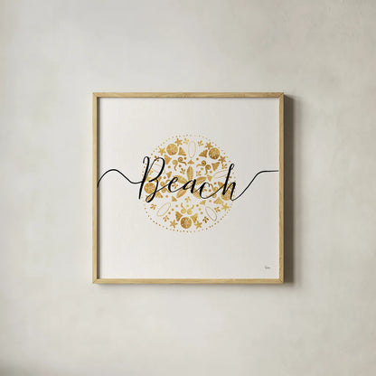 Sea Charms II by Veronique Charron. Shown in a natural wood glass frame for a timeless modern aesthetic. Available as an archival giclee rolled canvas, fine art paper, or poster print. SKU 31991a.