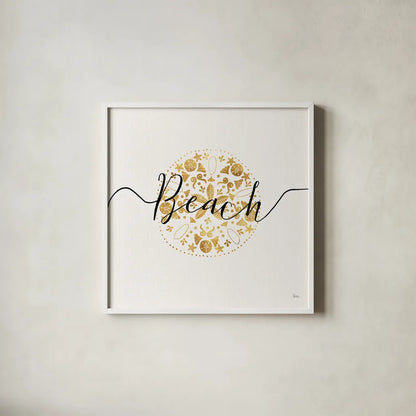 Sea Charms II by Veronique Charron. Shown in a crisp white glass frame for a clean and minimalist style. Available as an archival giclee rolled canvas, fine art paper, or poster print. SKU 31991a.