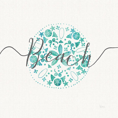 Sea Charms II Gray Words by Veronique Charron. SKU 33608a. Archival Giclee Fine art print for wall decor.