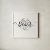 Sea Charms II Silver by Veronique Charron. Shown in a crisp white glass frame for a clean and minimalist style. Available as an archival giclee rolled canvas, fine art paper, or poster print. SKU 63494a.