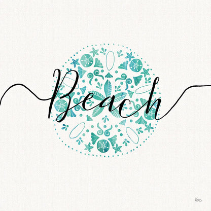 Sea Charms II Teal by Veronique Charron. SKU 32001a. Archival Giclee Fine art print for wall decor.