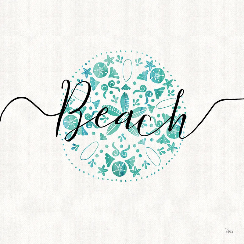 Sea Charms II Teal by Veronique Charron. SKU 32001a. Archival Giclee Fine art print for wall decor.