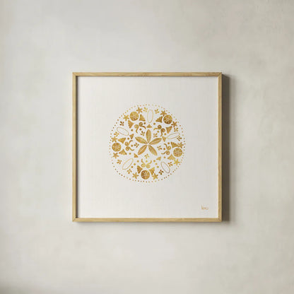 Sea Charms II no Words by Veronique Charron. Shown in a natural wood glass frame for a timeless modern aesthetic. Available as an archival giclee rolled canvas, fine art paper, or poster print. SKU 32997a.