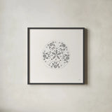 Sea Charms II no Words Silver by Veronique Charron. Shown in a sleek black glass frame for a contemporary gallery look. Available as an archival giclee rolled canvas, fine art paper, or poster print. SKU 63490a.