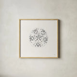 Sea Charms II no Words Silver by Veronique Charron. Shown in a natural wood glass frame for a timeless modern aesthetic. Available as an archival giclee rolled canvas, fine art paper, or poster print. SKU 63490a.