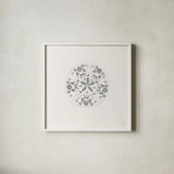 Sea Charms II no Words Silver by Veronique Charron. Shown in a crisp white glass frame for a clean and minimalist style. Available as an archival giclee rolled canvas, fine art paper, or poster print. SKU 63490a.