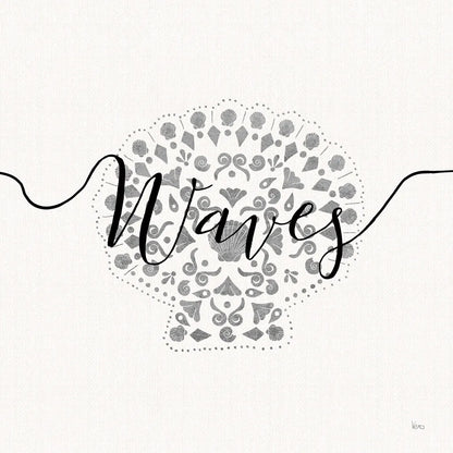 Sea Charms III Silver by Veronique Charron. SKU 63495a. Archival Giclee Fine art print for wall decor.