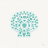 Sea Charms III Teal no Words by Veronique Charron. SKU 33002a. Archival Giclee Fine art print for wall decor.