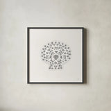 Sea Charms III no Words Silver by Veronique Charron. Shown in a sleek black glass frame for a contemporary gallery look. Available as an archival giclee rolled canvas, fine art paper, or poster print. SKU 63491a.