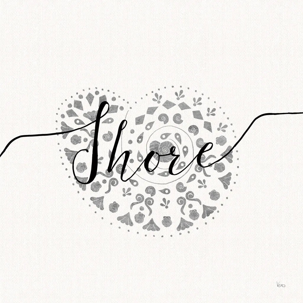 Sea Charms IV Silver by Veronique Charron. SKU 63496a. Archival Giclee Fine art print for wall decor.