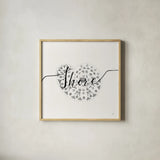 Sea Charms IV Silver by Veronique Charron. Shown in a natural wood glass frame for a timeless modern aesthetic. Available as an archival giclee rolled canvas, fine art paper, or poster print. SKU 63496a.