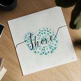 Sea Charms IV Teal by Veronique Charron. Shown as a detailed flat fine art print, highlighting archival giclee quality. Available as an archival giclee rolled canvas, fine art paper, or poster print. SKU 32003a.