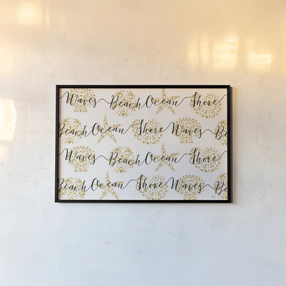 Sea Charms IX by Veronique Charron. shown as a paper print in a black flame. Available as a archival giclee rolled canvas, fine art paper, or poster print. SKU 31998i.