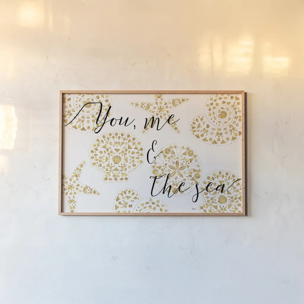 Sea Charms VIII by Veronique Charron. shown as a paper print in a natural frame. Available as a archival giclee rolled canvas, fine art paper, or poster print. SKU 31997i.