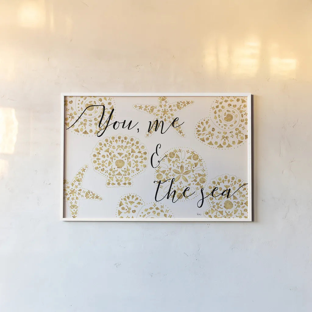 Sea Charms VIII by Veronique Charron. shown as a paper print in a white frame. Available as a archival giclee rolled canvas, fine art paper, or poster print. SKU 31997i.