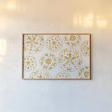 Sea Charms X by Veronique Charron. shown as a paper print in a natural frame. Available as a archival giclee rolled canvas, fine art paper, or poster print. SKU 31999i.