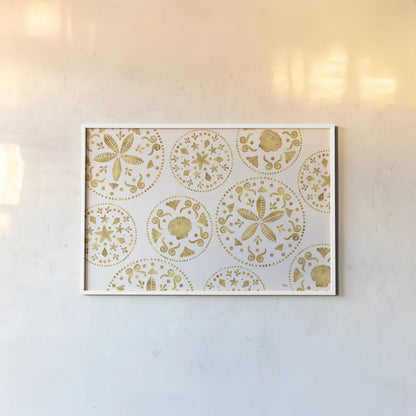 Sea Charms X by Veronique Charron. shown as a paper print in a white frame. Available as a archival giclee rolled canvas, fine art paper, or poster print. SKU 31999i.