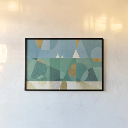 Seascape I by Veronique Charron. shown as a paper print in a black flame. Available as a archival giclee rolled canvas, fine art paper, or poster print. SKU 28735i.