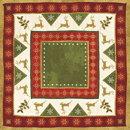 Simply Christmas Tiles III no Snowflake by Veronique Charron. SKU 29217a. Archival Giclee Fine art print for wall decor.