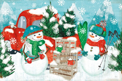 Snowy Fun I by Veronique Charron. SKU 58168i. Archival Giclee Fine art print for wall decor.