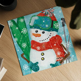 Snowy Fun V by Veronique Charron. Shown as a detailed flat fine art print, highlighting archival giclee quality. Available as an archival giclee rolled canvas, fine art paper, or poster print. SKU 58172a.