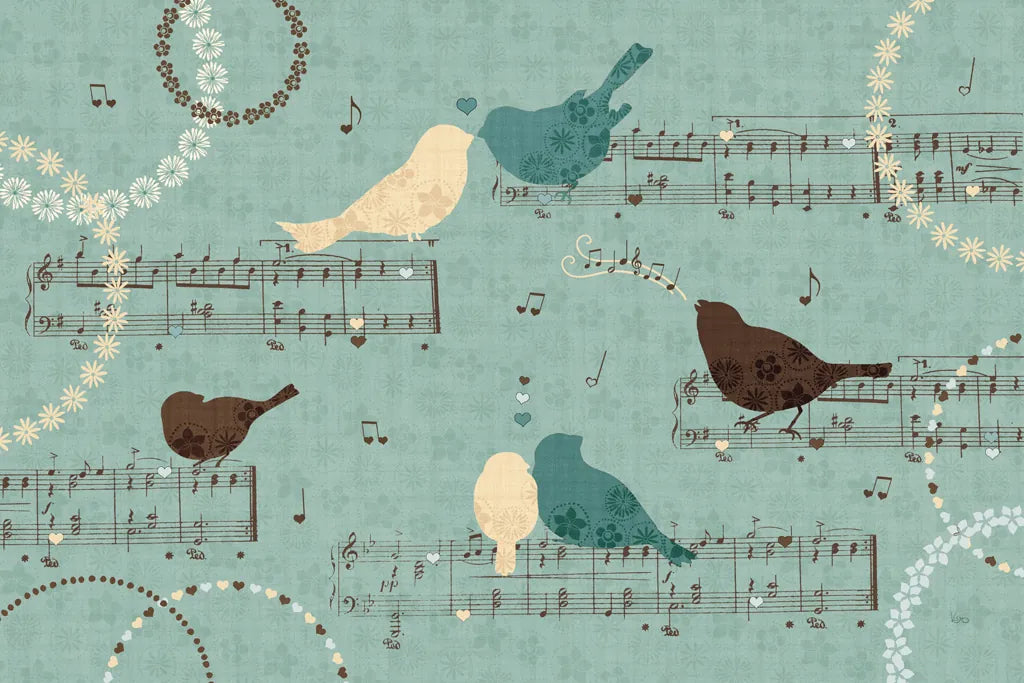 Song Birds III by Veronique Charron. SKU 20297i. Archival Giclee Fine art print for wall decor.