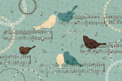 Song Birds III by Veronique Charron. SKU 20297i. Archival Giclee Fine art print for wall decor.