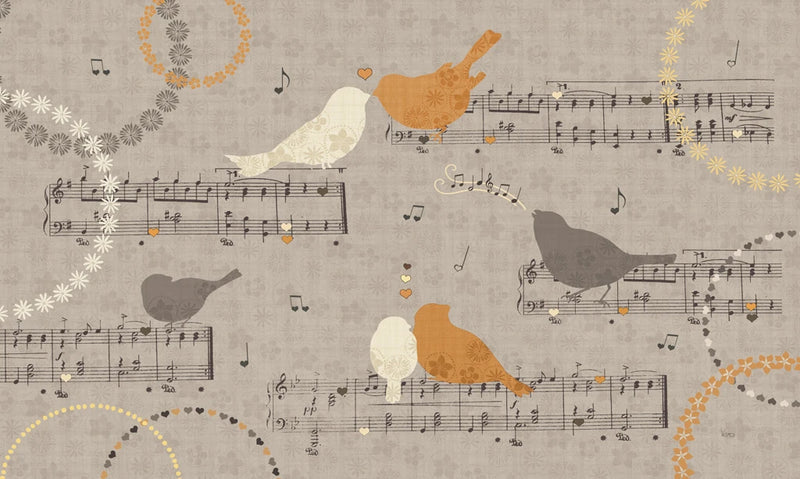 Song Birds III Yellow by Veronique Charron