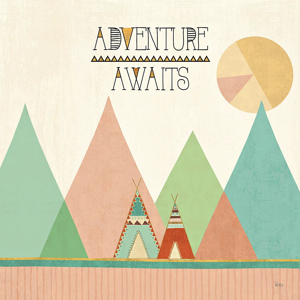 Southwest Geo III by Veronique Charron. SKU 33006a. Archival Giclee Fine art print for wall decor.