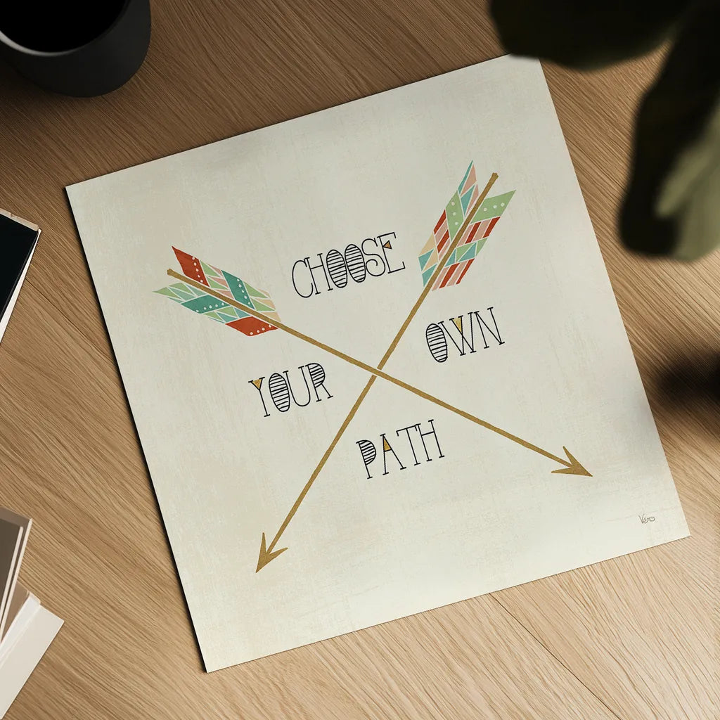 Southwest Geo IV by Veronique Charron. Shown as a detailed flat fine art print, highlighting archival giclee quality. Available as an archival giclee rolled canvas, fine art paper, or poster print. SKU 33007a.