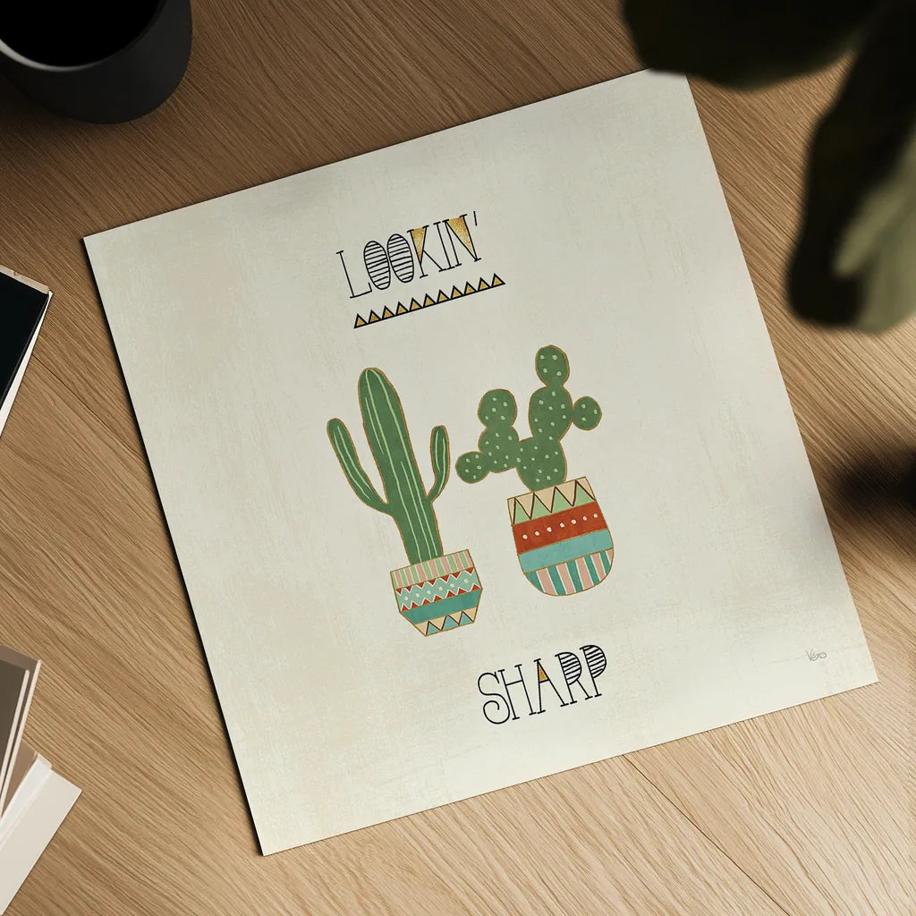 Southwest Geo IX by Veronique Charron. Shown as a detailed flat fine art print, highlighting archival giclee quality. Available as an archival giclee rolled canvas, fine art paper, or poster print. SKU 33012a.