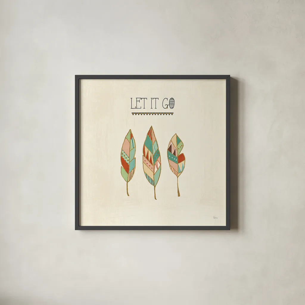 Southwest Geo VI by Veronique Charron. Shown in a sleek black glass frame for a contemporary gallery look. Available as an archival giclee rolled canvas, fine art paper, or poster print. SKU 33009a.