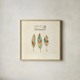 Southwest Geo VI by Veronique Charron. Shown in a natural wood glass frame for a timeless modern aesthetic. Available as an archival giclee rolled canvas, fine art paper, or poster print. SKU 33009a.