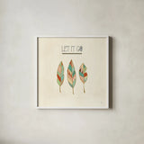 Southwest Geo VI by Veronique Charron. Shown in a crisp white glass frame for a clean and minimalist style. Available as an archival giclee rolled canvas, fine art paper, or poster print. SKU 33009a.