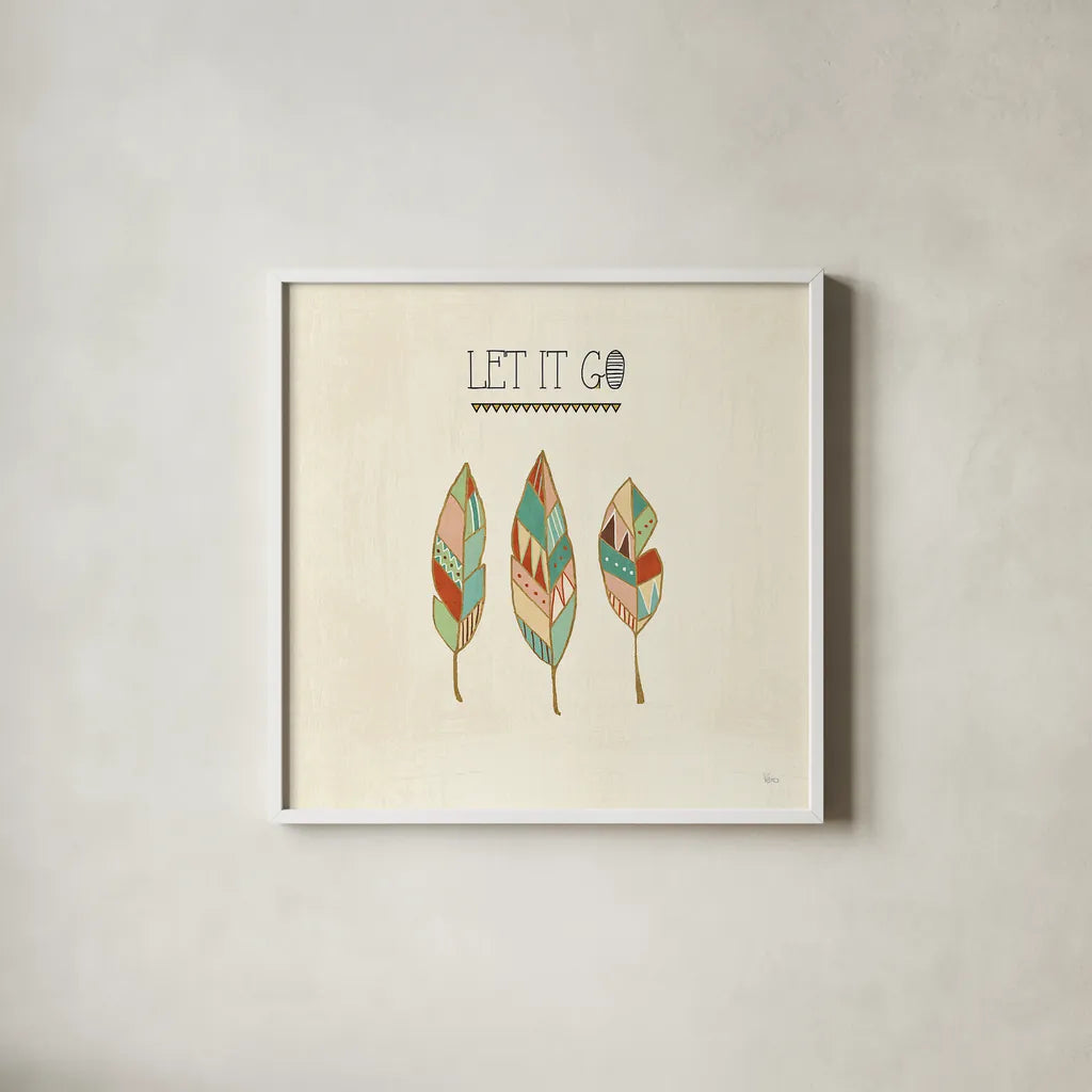 Southwest Geo VI by Veronique Charron. Shown in a crisp white glass frame for a clean and minimalist style. Available as an archival giclee rolled canvas, fine art paper, or poster print. SKU 33009a.