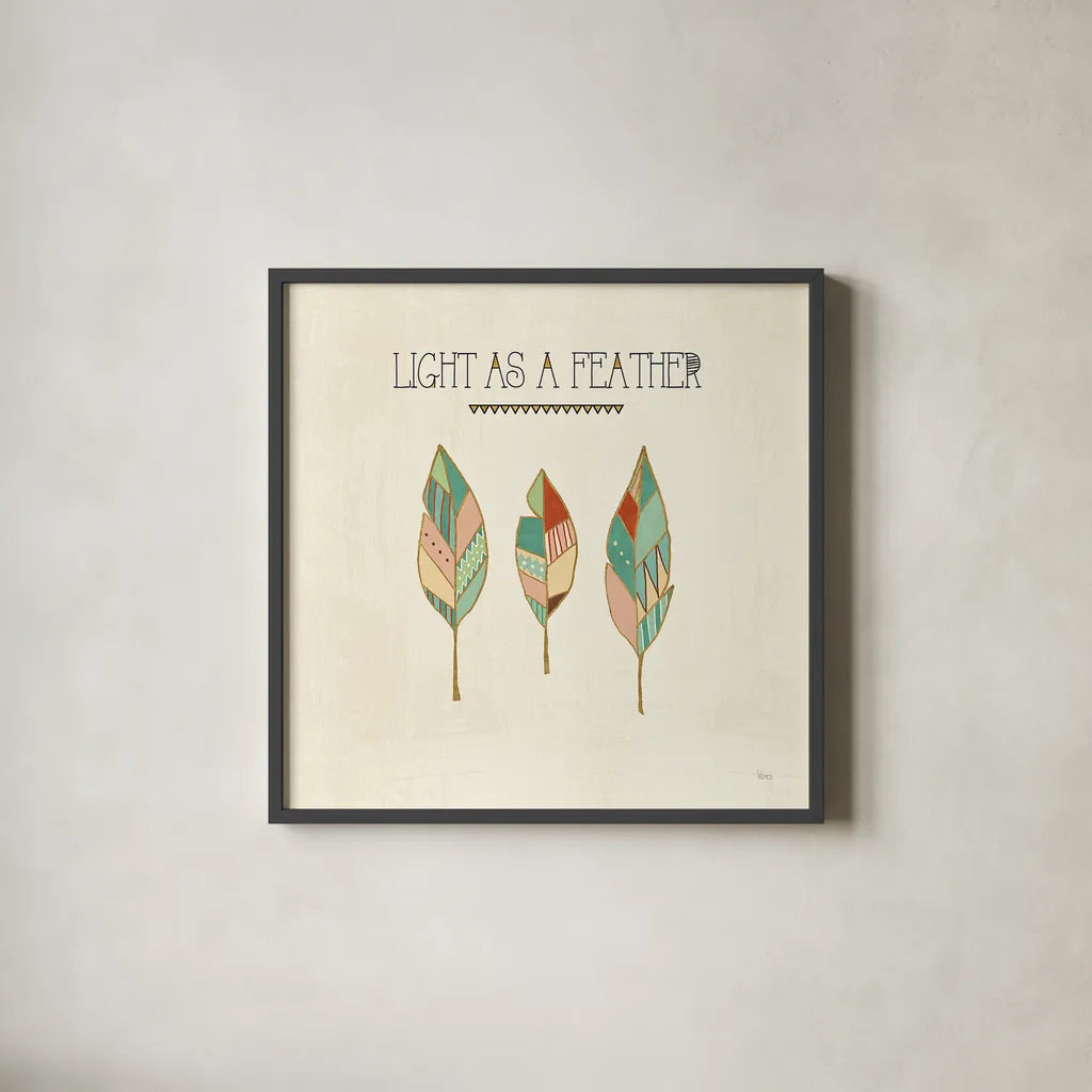 Southwest Geo VII by Veronique Charron. Shown in a sleek black glass frame for a contemporary gallery look. Available as an archival giclee rolled canvas, fine art paper, or poster print. SKU 33010a.