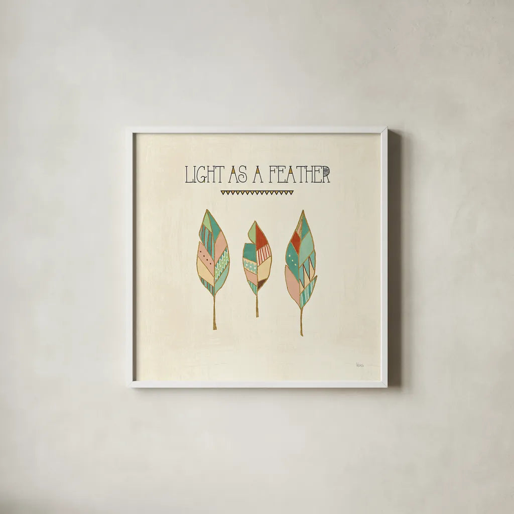 Southwest Geo VII by Veronique Charron. Shown in a crisp white glass frame for a clean and minimalist style. Available as an archival giclee rolled canvas, fine art paper, or poster print. SKU 33010a.