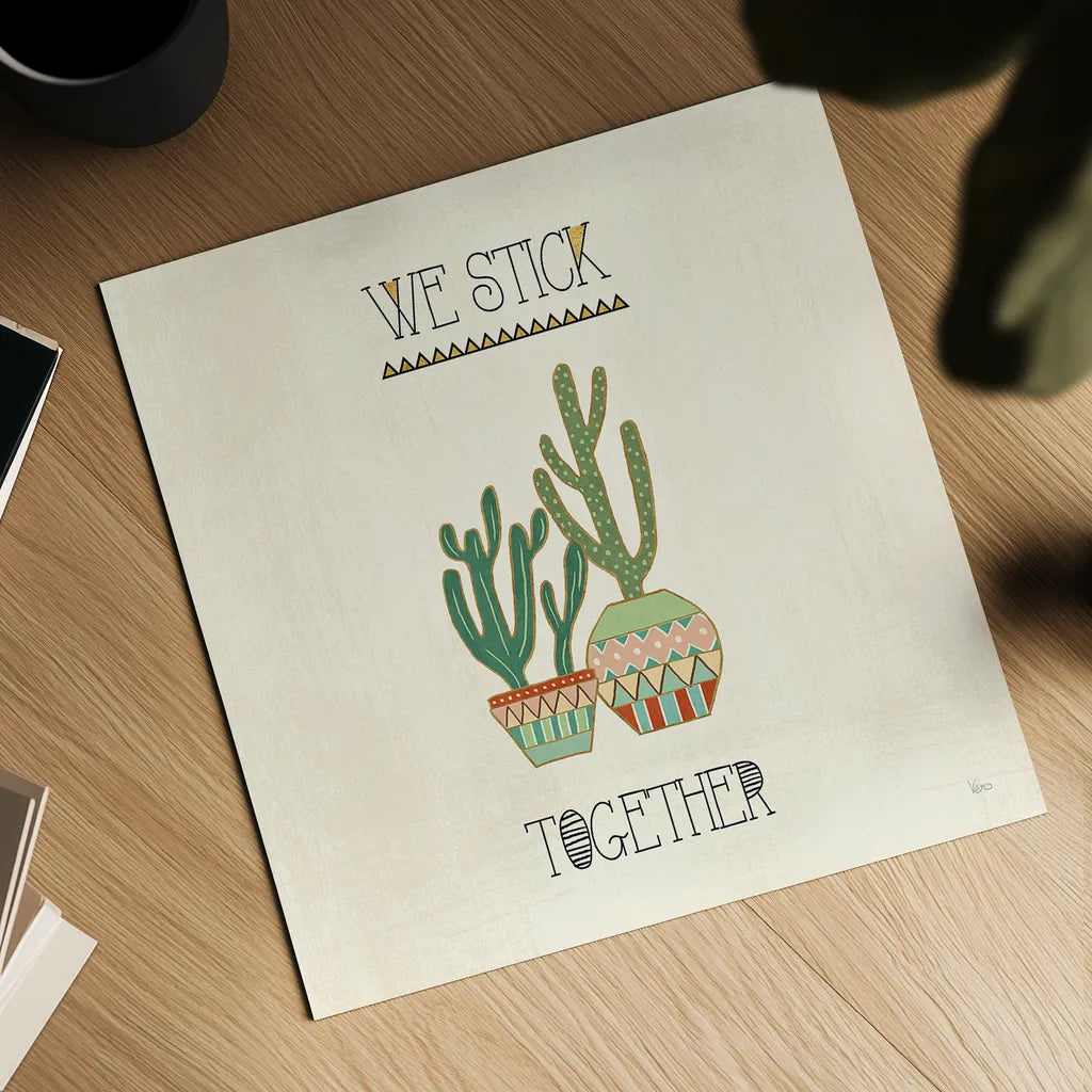 Southwest Geo VIII by Veronique Charron. Shown as a detailed flat fine art print, highlighting archival giclee quality. Available as an archival giclee rolled canvas, fine art paper, or poster print. SKU 33011a.