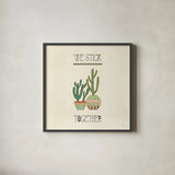 Southwest Geo VIII by Veronique Charron. Shown in a sleek black glass frame for a contemporary gallery look. Available as an archival giclee rolled canvas, fine art paper, or poster print. SKU 33011a.