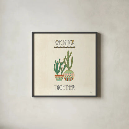 Southwest Geo VIII by Veronique Charron. Shown in a sleek black glass frame for a contemporary gallery look. Available as an archival giclee rolled canvas, fine art paper, or poster print. SKU 33011a.