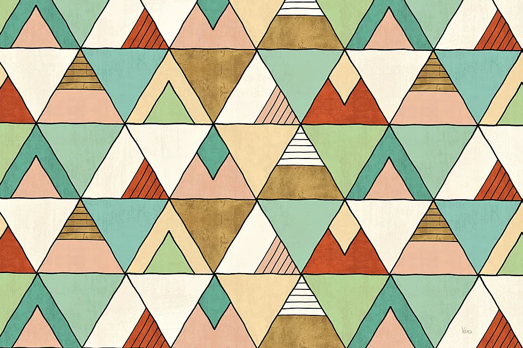 Southwest Geo X by Veronique Charron. SKU 33013i. Archival Giclee Fine art print for wall decor.